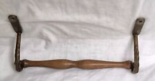 Vintage Handtuchstange Hand Tuchhalter Holz Metall Retro Wandhalterung