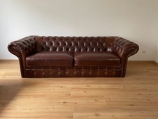  Chesterfield Braune Leder
