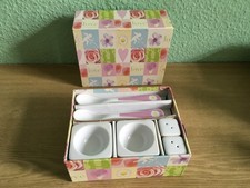 Eierbecher mit Löffel Salz&Pfefferstreuer für zwei Personen LOVE /Amor/Blume