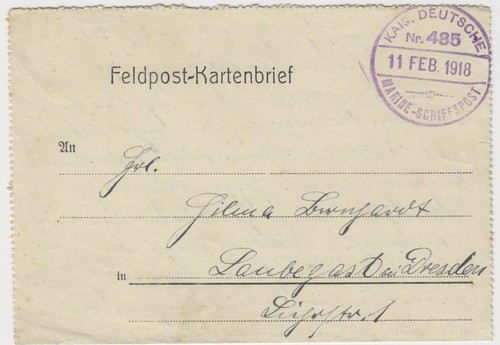 Feldpost brief marine 1918 - feldpost-brief,
