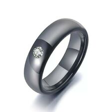 Ring aus Keramik Zirkonia Kristall Schwarz Top Qualität! Neu