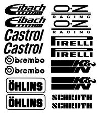 Motorsport Sponsoren, Auto Aufkleber-Sticker Racing Tuning Set 19 -  16Sticker