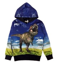 S&C Jungen Kapuzenpullover Dinosaurier Hoodie T-Rex Dino Saurier H-153