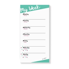 1 Notizblock Mein Wochenplaner mit magnetischer Rückseite I 10 x 20 cm I dv_170