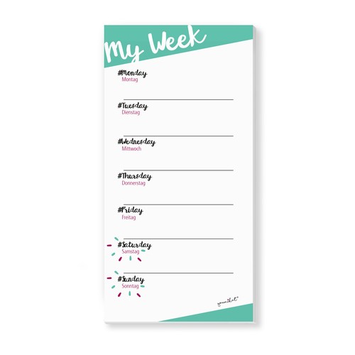 Notizblock mein wochenplaner - notizblock,