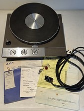 Garrard 401 Plattenspieler - Erstbesitz mit Originalbeleg - erhöhtes Logo, bündiger Strobe