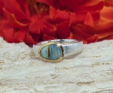 Boulder Opal Ring in 925er Silber/ vergoldet