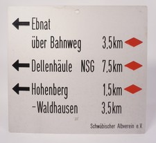 Schw. Albverein Wegweiser Schild Aalen Ebnat Dellenhäule Hohenberg Waldhausen
