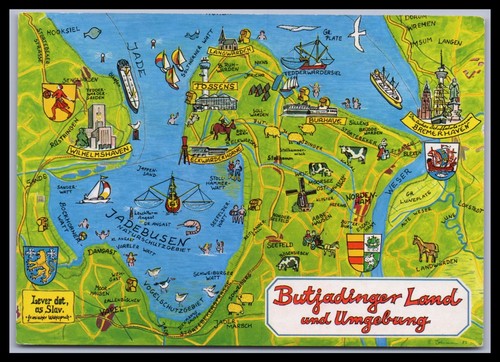 Ansichtskarte butjadinger land - ansichtskarte,