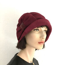 Designer Glockenhut Kunstleder Damenhut Frühjahr Winter Warm Weich