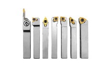 PAULIMOT Drehmeißel-Set mit Wendeplatten, vernickelt, 10 mm, 7-teilig