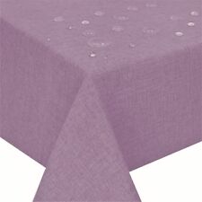 TISCHDECKE BÜGELFREI LEINENOPTIK WASSERABWEISEND ECKIG RUND OVAL UNI GARTEN