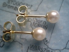 Perlenohrstecker Gold 333