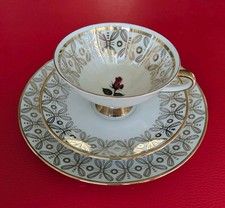 Winterling Sammeltasse Sammelgedeck Gold Rot Rose Grün Kaffee Gedeck Blumen Tee