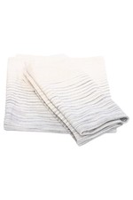 IKEA Kopfkissenbezug Beige Gestreift Modern Baumwolle Kissenhülle