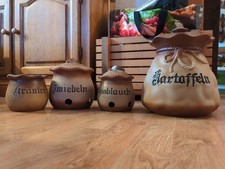 Kartoffel Zwiebel Kräuter Knoblauch Topf Keramik Formano