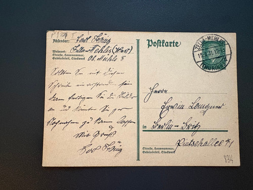 Ganzsache postkarte - dr,