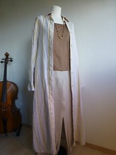 H&M Leinen Mantel Morgenmantel gr. L Mehrfarbig.