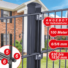 Doppelstabmattenzaun 6 5 6 mm
