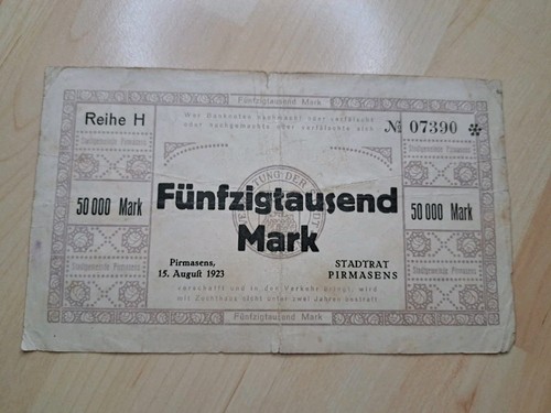 Notgeld pirmasens 50000 - pirmasens,