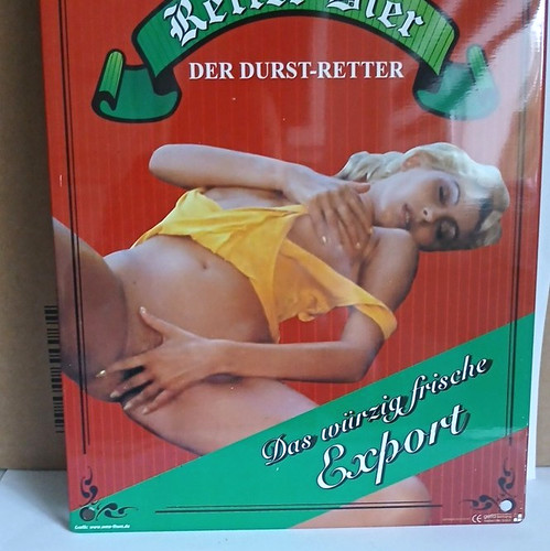 Blech werbeschild für bier - werbeschild,