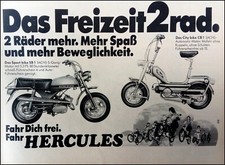 Hercules Sport Bike, SB 1, und City Bike,  originale Werbung aus 1972
