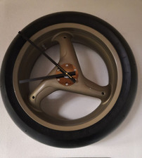 Einzelstück Motorradwerkstattuhr Ducati Felge Metzeler Slic Kohlefaser Zeiger 