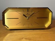 Alte Tischuhr Standuhr JUNGHANS Quarz 364/3029 schwer Vintage 70er/80er Messing