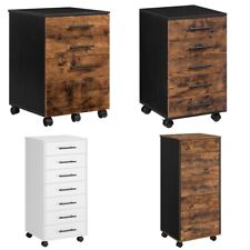 HOOBRO Aktenschrank Büroschrank Rollcontainer Schreibtisch Aufbewahrungsschrank