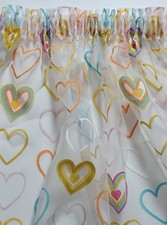 Kinderzimmer Vorhang-Gardine - HERZEN - 4 Schals --122 breit-227 hoch