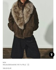 ZARA STUDIO Kleid WILDLEDERJACKE 100 % PELZ  199,00 EUR GRS & GRM AKTUELLE