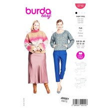Burda Easy Schnittmuster Nr. 5710 - kurzer Damenpullover in Kastenform