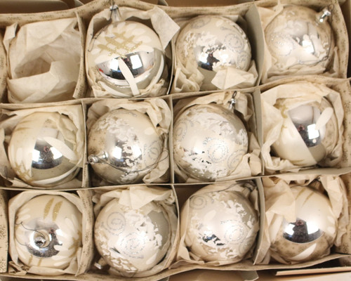Alte christbaumkugeln silber - alte,