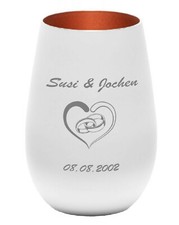 personalisierte Gravur Windlicht Geschenk  Glas Deko Geschenkidee Teelicht