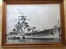 Foto Schlachtschiff "Scharnhorst",Dt. Kriegsmarine , Holzrahmen,Glas fehlt,