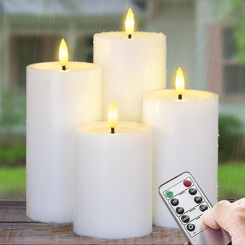Flammenlose led kerzen set - led,