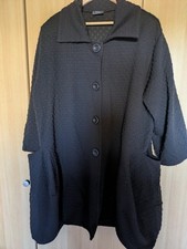 Mantel Lagenlook AKH Schwarz weiches Noppenmaterial XL XXL