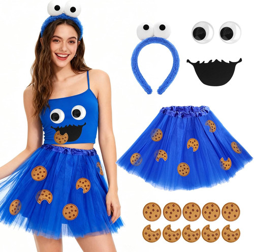 Krümelmonster kostüm damen - krümelmonster,