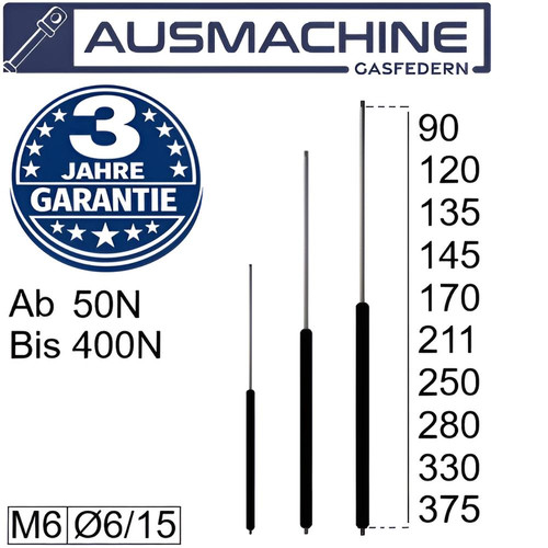 Gasdruckfeder - m6,