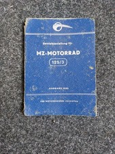 MZ Motorrad Betriebsanleitung  125/3,  1960, Zschopau, DDR