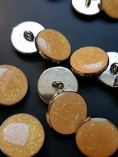 6 x Knopf Knöpfe Metall