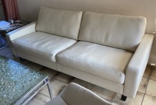 Cor Conseta Zweisitzer Designer Sofa Leder Weiß Couch Vintage Wohnen Stil