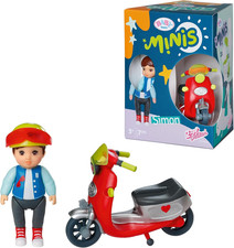 Minis Scooter-Spielset Minis-Puppe Simon Roller Helm 906118