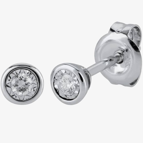 Ohrstecker weißgold 0 06 - weißgold, 0,06