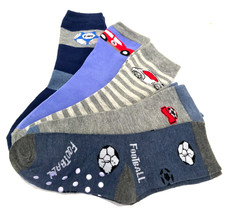 5 Paar Kinder Jungen Socken ABS Fußball Autos Strümpfe 19-30  #K75