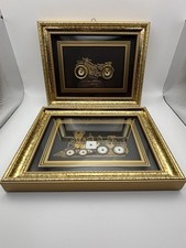 Ken Broadbent Collage Lokomotive & Motorrad aus Uhrenteilen, gerahmt, 1988