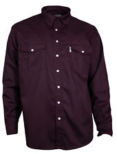 Freizeit Hemd Herren Baumwolle Weinrot(P) Druckknöpfe 2.WAHL!
