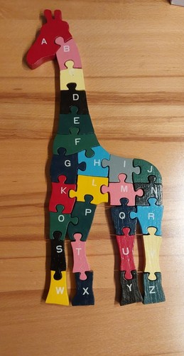 Holzpuzzle giraffe abc - abc,