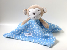 Jainco Affe Schimpanse blau / weiße Sterne Schmusetuch Kuscheltuch (T233)