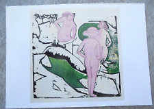Ernst Ludwig Kirchner Badende Frauen ungelaufen Kunstpostkarte Erotika Nr. 18